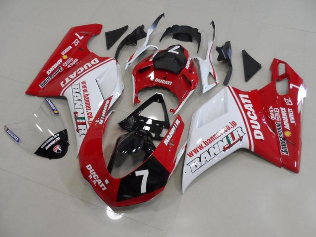 Banner 7 2007-2014 Ducati 848 1098 1198 Motorrad Verkleidung