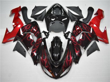 Rot Flamme 2006-2007 ZX10R Motorrad Verkleidung