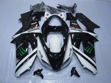 Schwarz weißes Touch4 Monster 2006-2007 ZX10R Motorrad Verkleidung