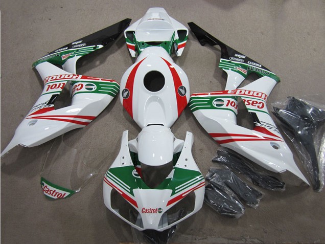 Weiß Grün Rot Castrol 2006-2007 CBR1000RR Motorrad Verkleidung